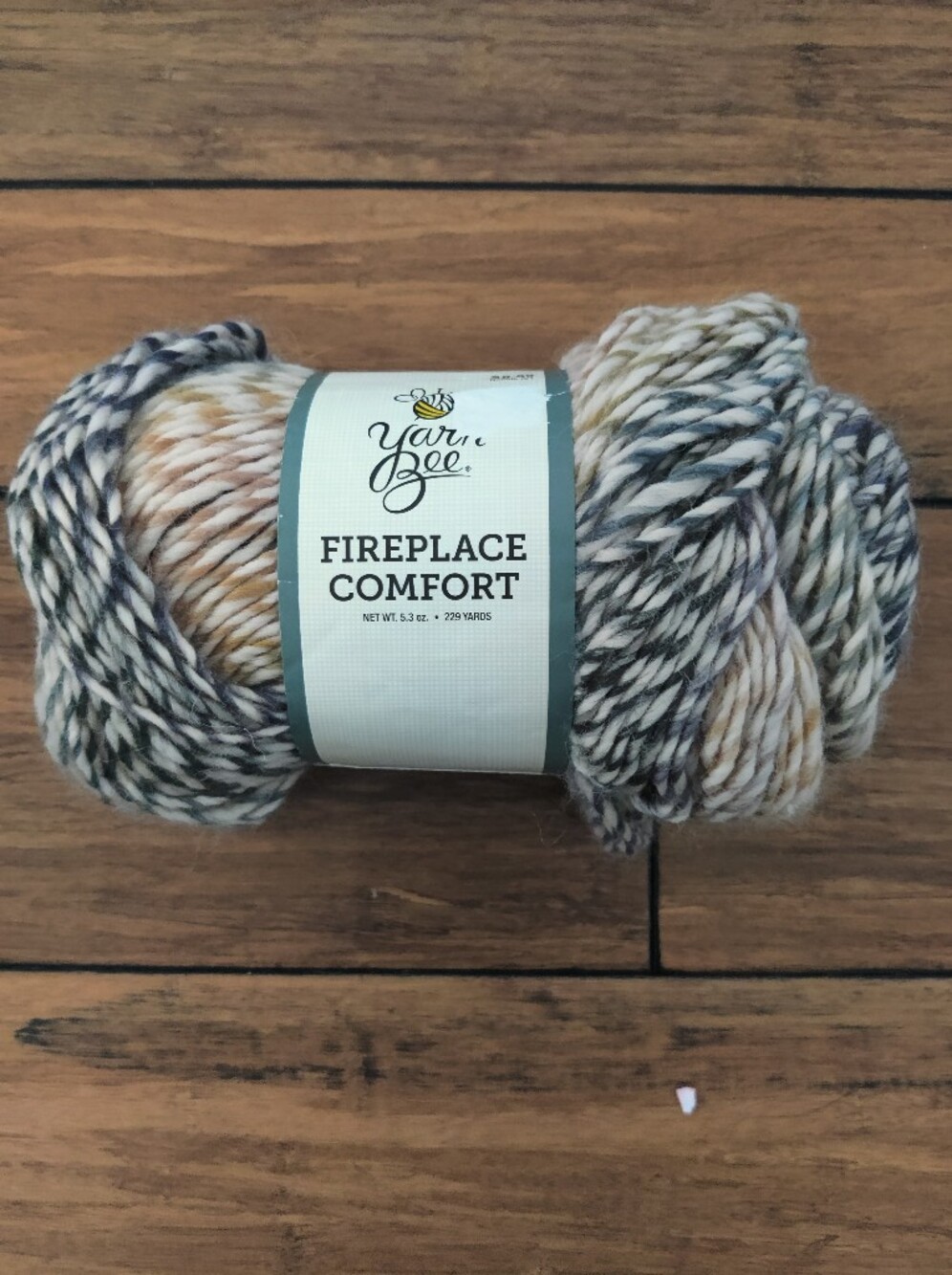 Yarn Bee Fireplace Comfort Variegated Cream & Gray Bulky Yarn